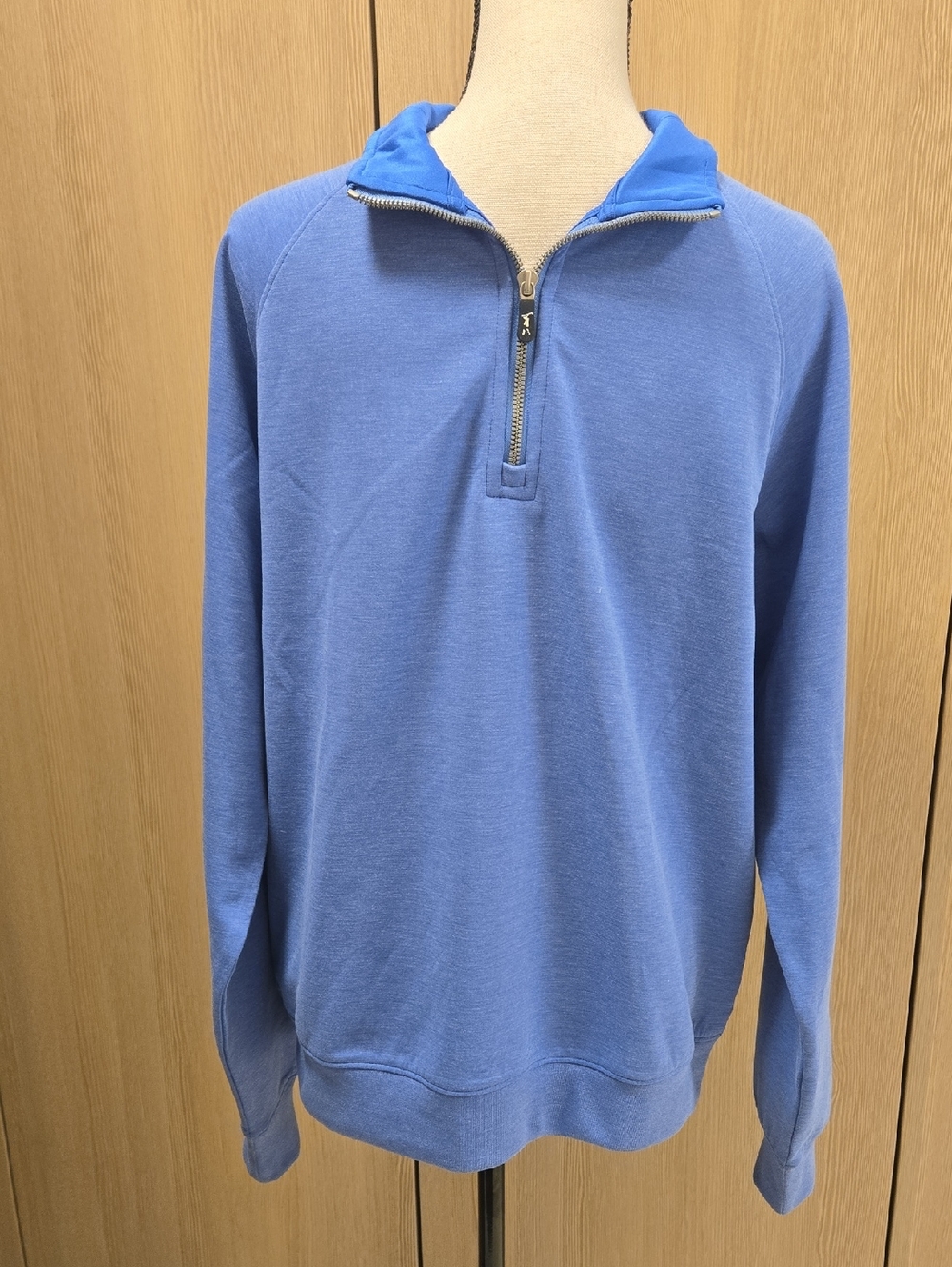 Fairway & Greene Men's Light Blue Quarter-Zip Sweater
